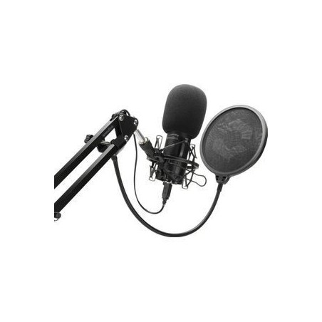 SPEEDLINK SL-800010-BK VOLITY READY Streaming Starter Set - Premium Cardioid Microphone & Cables, -38dB, Black - Perfect for Str